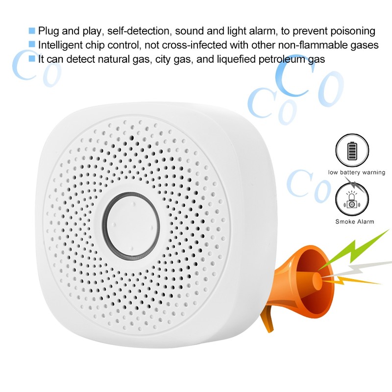 Combustible Gas Leak Detector Built in Speaker Smart Gas Alarm