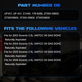 YOMALL 3PCS UF431 Ignition Coils & 6PCS Iridium Spark Plugs & 3PCS Ignition Wires Fits for 2003 2004 2005 2006 Sorento 3.5L, 27300-39800 Aftermarket Parts