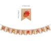LilaLemon 2pcs Hello Autumn Letter Burlap Banner,Maple Leaf Garland Hanging