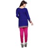 Maple Clothing Túnica india con estampado Kurti para mujer, Azul