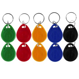 FTes RFKits Proximity 125KHz RFID EM ID Card Key Fob for Door Pull Control Read Only Pack of 10