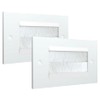 Rhinocables Double Gang Faceplate Brush Plate with Black or White