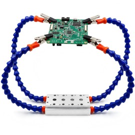 Soldering Helping Hands - 4 Flexible 11.8" Extended Arms, Heavy-Duty Aluminum Base Third Hand Tool with 4 Adjustable Clamps for Electronics Repair, Soldering, Jewelry, Models & DIY