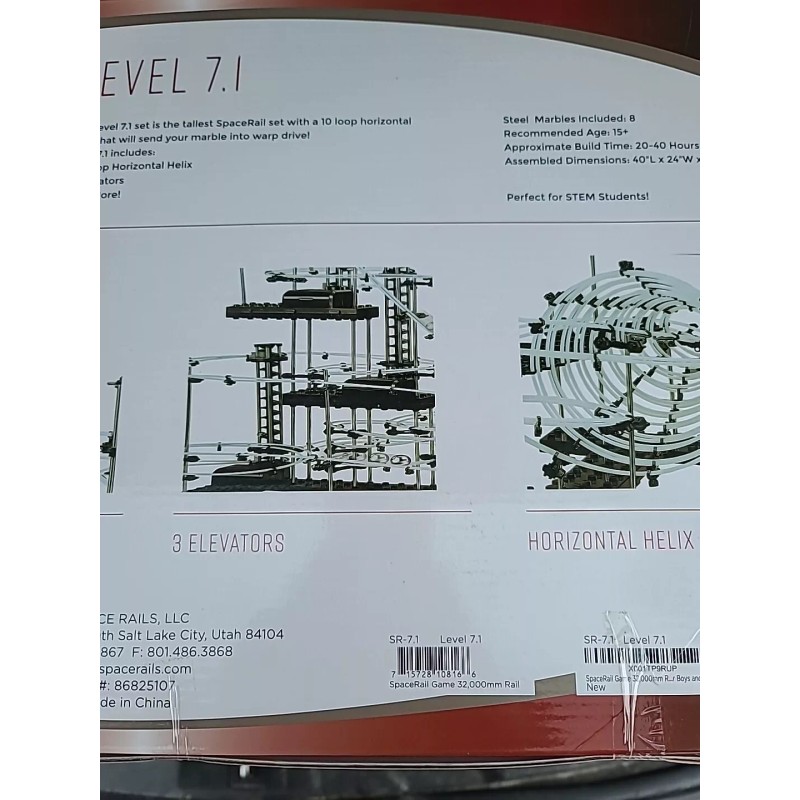SpaceRail Marble Roller Coaster Level 7.1, NIB, STEM Toys