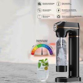 Sparkling Water Maker Soda Maker, Soda Streaming Machine with BPA No PET 1L Carbonating Bottle, Compatible with Most Standard Sized Screw in Cylinders (not included)