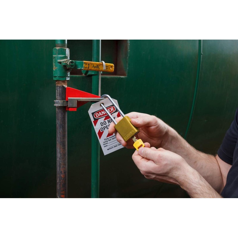 Brady SafeKey Lockout Padlock Aluminum Red 1.5" Steel Shkl