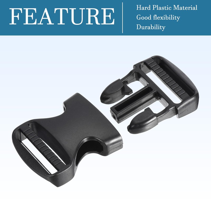 QUARKZMAN 3.5 cm Wide Plastic Buckle x 1 Flat Side