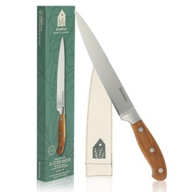 Bloomhouse - Oprah's Favorite Things - 8 Inch German Steel Slicer Knife W/Italian Olive Wood Forged Handle