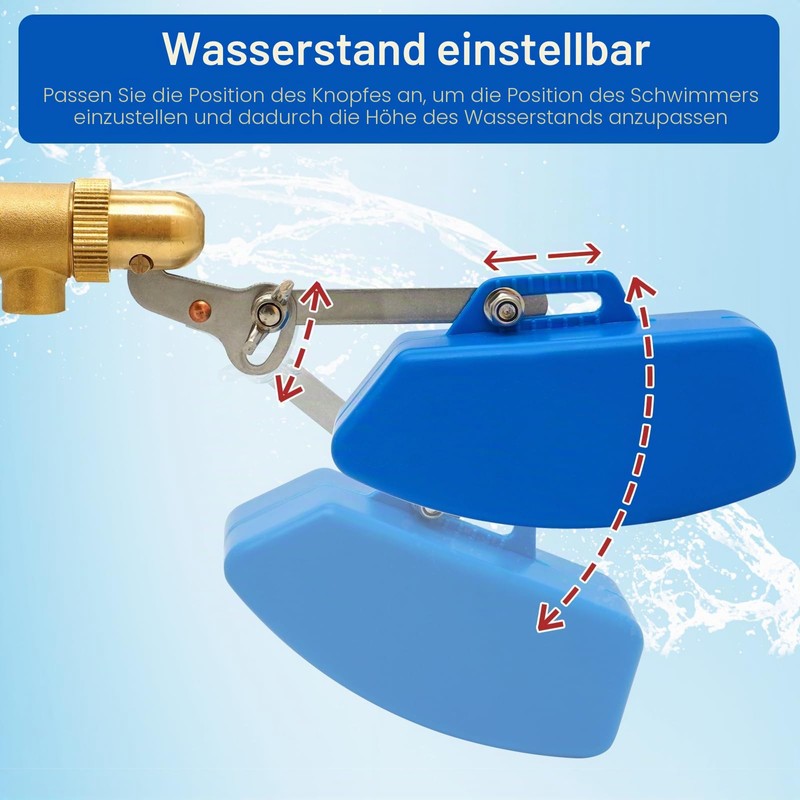 MUYIRTED Schwimmerventil 1/2 Zoll Ventile Aus Messing Mit Blaue Kunststoff