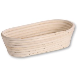 KESPER Proofing Basket, Material: Rattan, Textile Lining (Removable), Dimensions: 28 x 15 x 8 cm, Colour: Natural, 19632