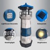 Darkdec Solar Lighthouse Statue Outdoor Decor – Rotating LED Solar