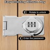 LONTOM Cabinet Lock, Metal Password Hasp Lock, Security Rotate Cupboard