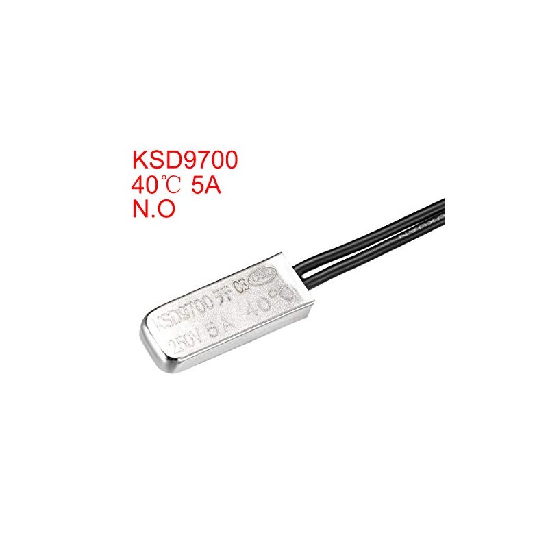 sourcing map KSD9700 Thermostat, 40C Normally Open Temperature Switch Thermal