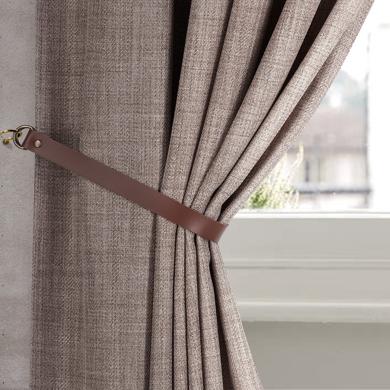 Home Queen Leather Curtain Tie Backs Attach to Wall, Outdoor