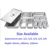 Gastronorm 1/6 Sixth Stainless Steel Bain Marie Food Container Pot