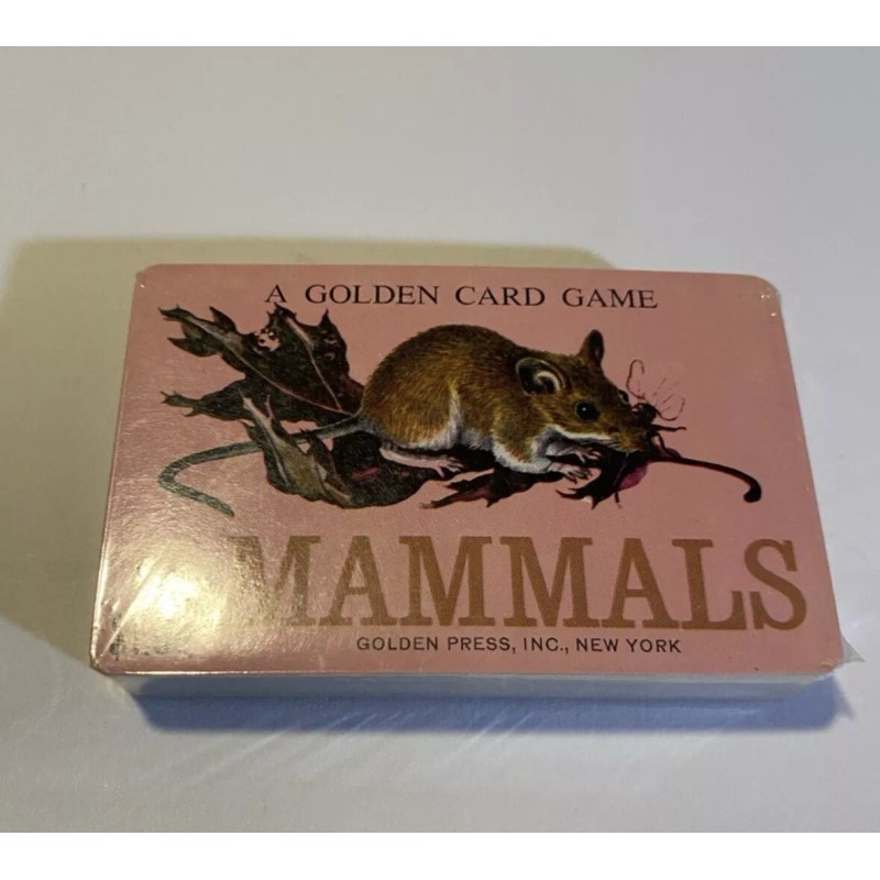 Golden Press Mammals Golden Press Card Game Sealed Pack Of
