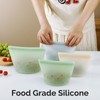 6 Pack Reusable Silicone Food Storage Bags, Emptycolor Reusable Ziplock