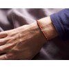 BERGERLIN Genuine Natural Stone Bracelet with 925 Sterling Silver Pearl