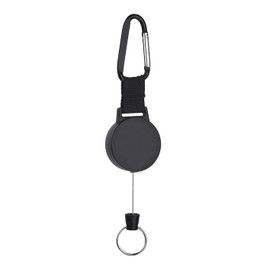 MASIDEF member of the Würth Group Retractable 25" Carabiner Clip with Key Ring for Keys, Ski Pass, Badge, Dog Accessories