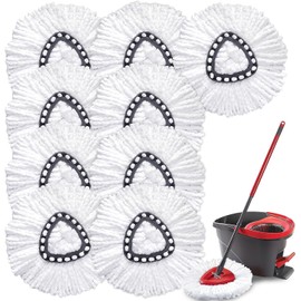 9 Pack Mop Head Replacement for O Cedar, Mop Replace Head Easy Wring Spin Mop for 1 Tank System - Heads Replacements Easy to Clean Replaceable Mop Head Machine Washable