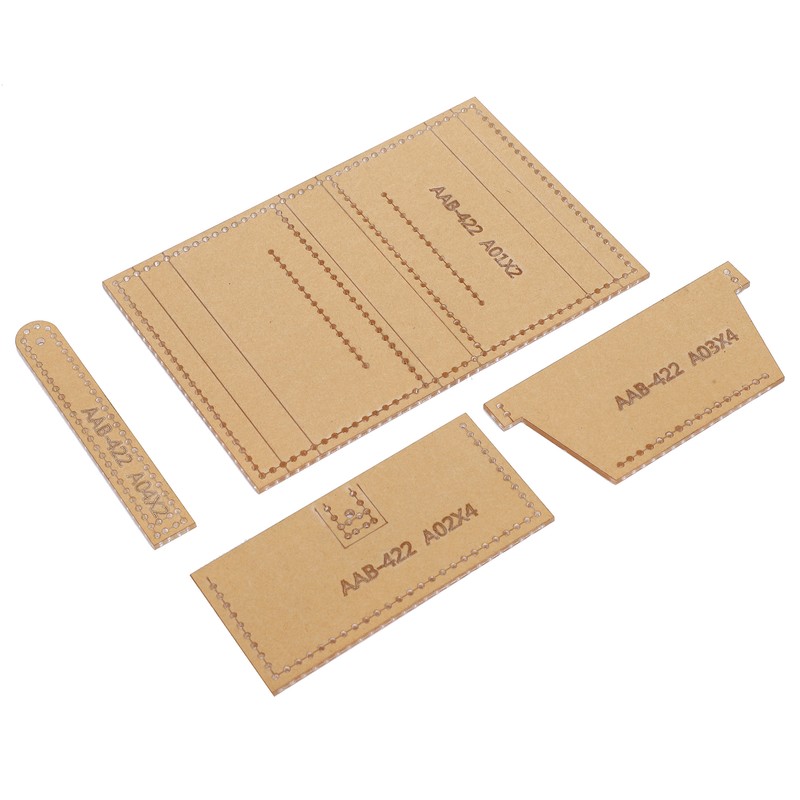 4Pcs Acrylic Template Card Holder DIY HandMade Leather Pattern Drawing