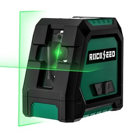 RockSeed Dual Modules Line Laser with 47 Inch Tripod, Self Leveling Laser Level, Horizontal and 150° Vertical Green Beam, 2 AA Batteries, Carrying Bag, for Home Decoration/DIY/Construction Site