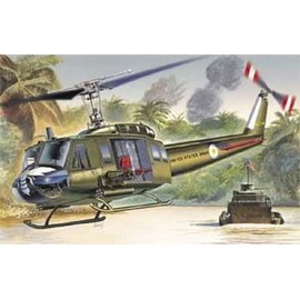 Italeri Armee 1247 1:72 UH-1D Slick Faithful Replica, Model Building, Plastic Kit, Crafts, Hobby, Gluing, Model Kit, Assembly, Unpainted, Multi-Coloured