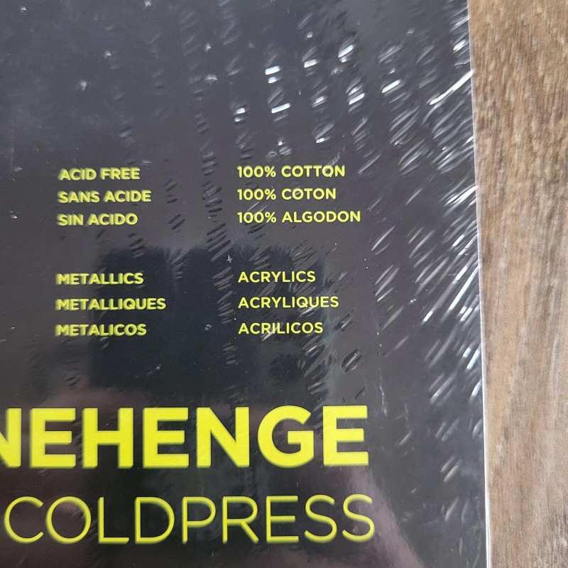 legion Stonehenge Aqua Block Coldpress Pad 8"X10" 15 Sheets/Pkg-Bla