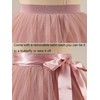 EllieHouse Womens Long Tutu Party Evening Tulle Skirt Dusty Pink