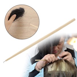 Wig Ventilating Needle,Crochet Hook, Hair Wigs Sewing Crochet Hooks, Hooking Hair Ventilating Crochet Hook with Wood Handle Lace Wig False Beard Making Repairing Weaving (M)