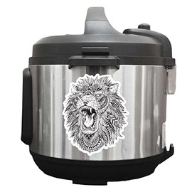 Tribal Feather Lion Mane - 6 inch Vinyl Decals for Instant Pot Appliances
