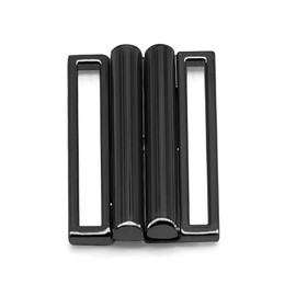 Jamsinmu Metal Slider Buckles Buttons Fasteners Rectangle Webbing Slider for Women Belt Clip Accessory DIY, Gun Metal_40mm_1pc