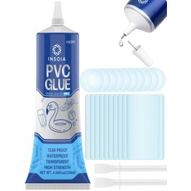 Air Mattress Repair Kit, 120MLx1 Waterproof Vinyl Repair Patch Kit for Inflatables, Swimming Ring, Tent, Bounce House, Inflatable Toys, Hot Tub, PVC Boat, Raft, Kayak