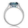 Silvershake 3.08ct. 10X8mm Genuine Oval Shape London Blue Topaz 925
