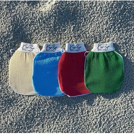 Deep Exfoliating Gloves for Shower Naturally Exfoliate Away Dead Skin, Exfoliating Glove, Exfoliating Body Scrubber Glove for Smooth, Soft Skin (Green)