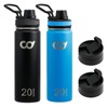 CyclingDeal 2 x Stainless Steel Vacuum Insulated Double Wall Water