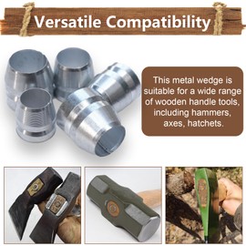 21 PCS Round Axe Handle Wedge Safety Metal Wedge Hammer Handle Wedges for Axe Hammer Sledge (0.31/0.39/0.47 Inch)
