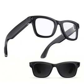 Bewinner Gafas Inteligentes de IA con Cámara, Gafas de Grabación de Video Fotográficas de 1080p, Reconocimiento de Imágenes y 25 Idiomas Traducción en