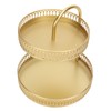 2 Tier Fruit Tray Gold Elegant Large Capacity Decorative Multi