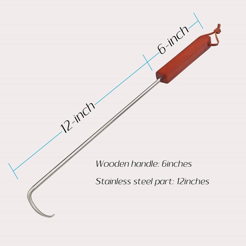 PEPKICN 18 Inches Food Flipper - Stainless Steel BBQ Meat