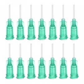 sourcing map 50 Pcs 18G Plastic Dispensing Needles, 1/2" PP Glue Needle Tube Blunt Luer Lock Tips with PP Flexible Needle for Liquid Glue Gun, Green