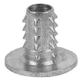 Threaded Insert Nut, 1/4-20 x 13mm Knock-in Style with Flange (100)