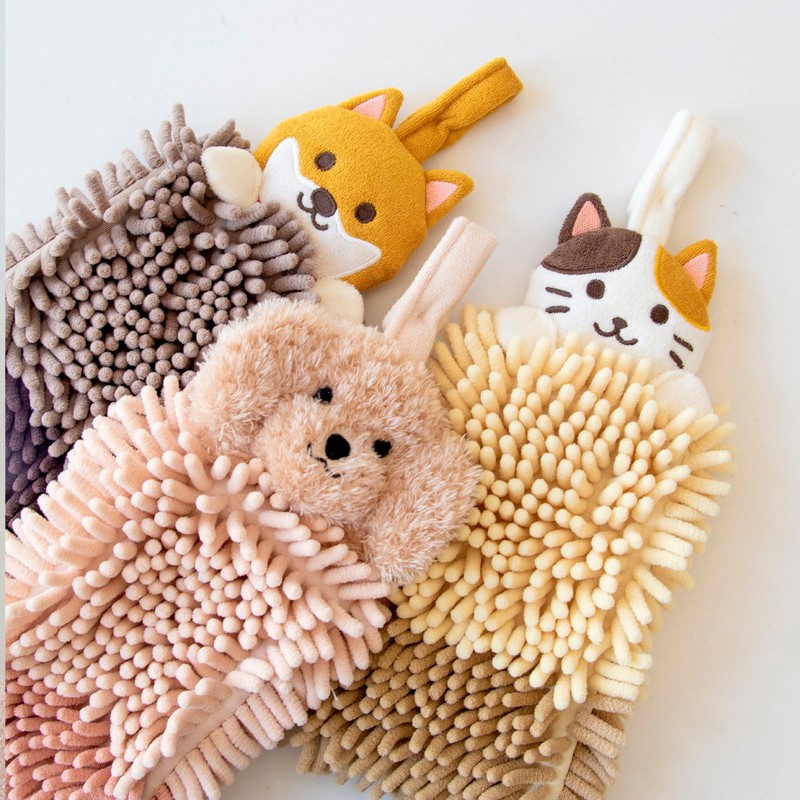 OKA Fundy Animal Mole Towel Poodle Beige (Cute Dog, Dog