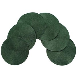 Vienna Woven Spiral Table Placemats 15 Inches Round Set of 6 Non-Slip Dining