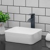 Kichae Vessel Sink Rectangular - 16"x12" Modern White Bathroom Sink