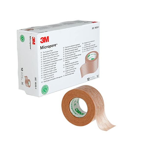 Micropore 3M? Micropore? Surgical Tape Tan 1533-1, 1 inch x
