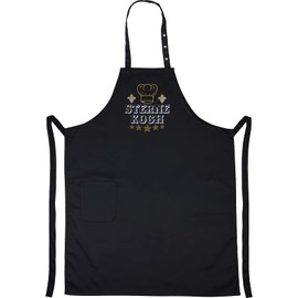 EXPRESS-STICKEREI Apron Papa Grill/Chef Cooking Apron with Modern Design Grill Apron for Men / Women Apron Adjustable with Pocket - Chef Cooking Kitchen Apron Men's Bib Apron Father's Day Gift, Star