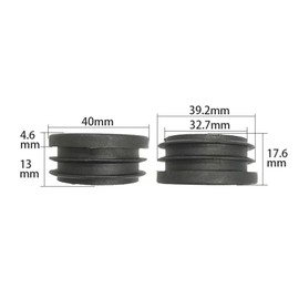 40MM Round Plastic Plugs,Round Plastic End Caps in 24pcs,Chair Leg Pipe Tube Insert Blanking Cover,End Cover Caps for Furniture,Tables,Chairs