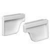 Gutter End Cap, K-Style, Traditional, Vinyl, White, 2-Pc., 5-In.