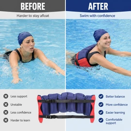 Inflatable Swim Belt for Adult Pool Training – Adjustable Waist Flotation Aid for Swimming Practice and Water Exercise